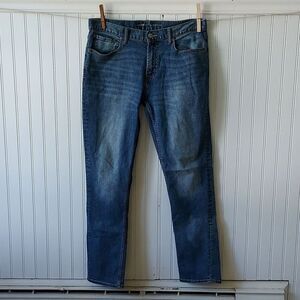 Old Navy Slim Etroi 33‎ x 32 Straight Leg Denim Blue Jeans Dark Wash